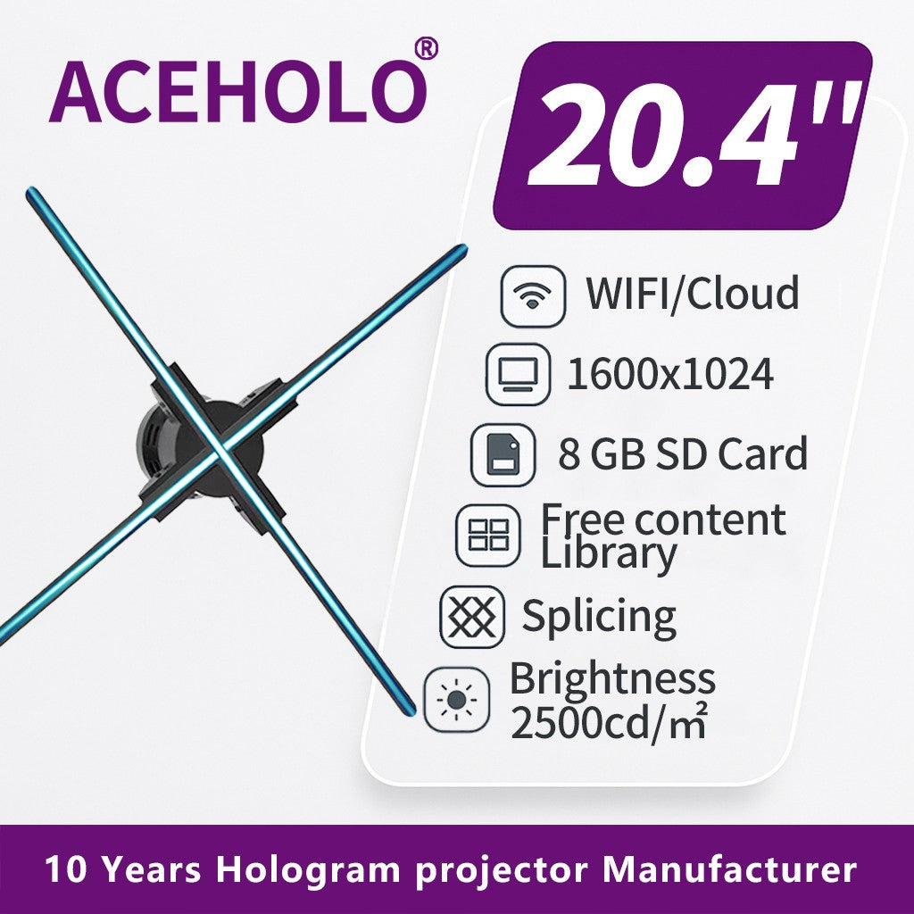 16.5 inch 3D Hologram Fan Display LED Advertising Projector for Business Promotion Wall Mounted Digital Signage Device