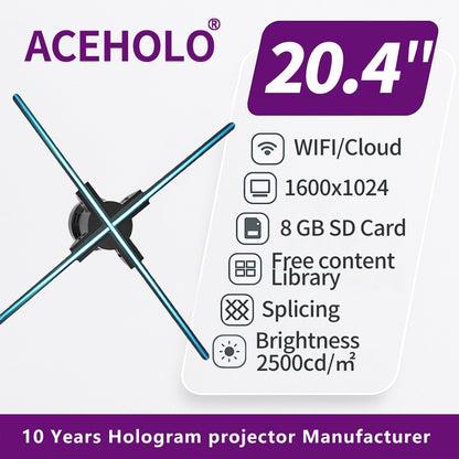 16.5 inch 3D Hologram Fan Display LED Advertising Projector for Business Promotion Wall Mounted Digital Signage Device