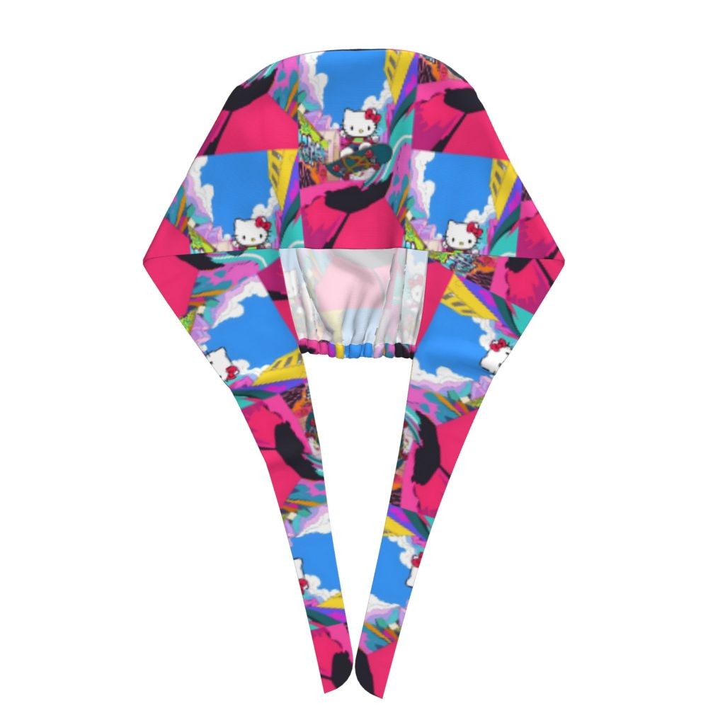 Custom Hello Kitty Medical Staff Scrubs Hat Women Men Cartoon Chara For Chef Hat Scrub Caps