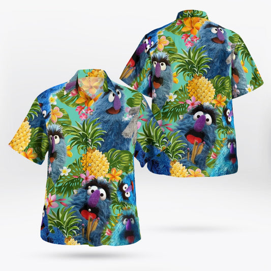 Harajuku Anime 3D Elmo Shirt Hawaiian Shirt Men's Summer Short sleeved Shirt Men's Shirt 2024 Plus Size 3xlshirt Chemistry Homme