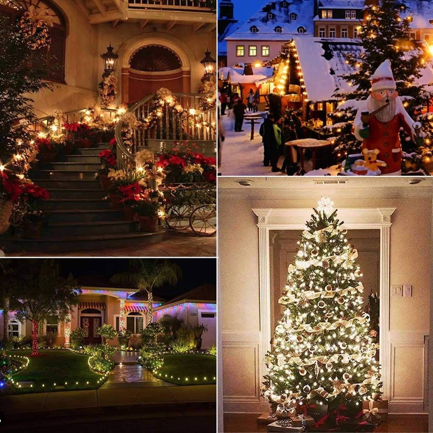 50FT C7 Shatterproof String Lights RGB Dimmable Faceted Strawberry Led Bulbs Connectable Outdoor Fairy Light Party Holiday Decor