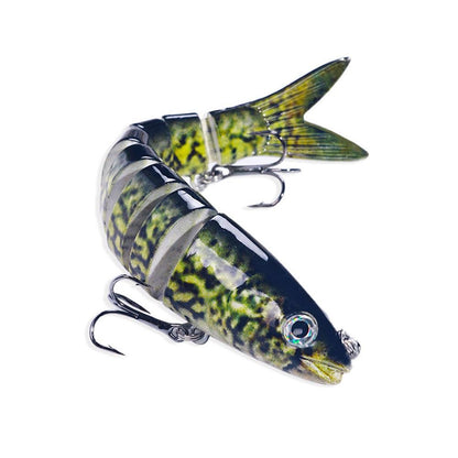 Iscas Artificiais Articuladas Wobblers para Pesca de Lúcio 13,4cm, Seções Múltiplas, Isca Rígida Artificial para Trolling, Ferramentas de Pesca de Carpa e Lúcio