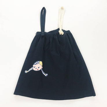 Fall Spring Original Indie Chic Design Harajuku Women Suspender Skirt Straps Dress Mid-calf Length A-line Spaghetti Strap Dress