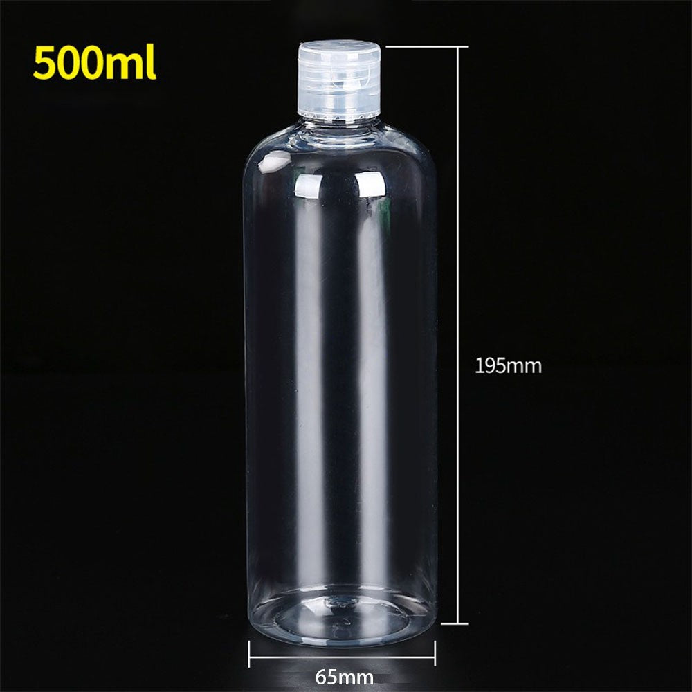 Travel Bottles 15ml 30ml 50ml 100ml 150ml 200ml 250ml 500ml Lotion Bottle Clear Plastic PET Vial Flip Top Cosmetic Container