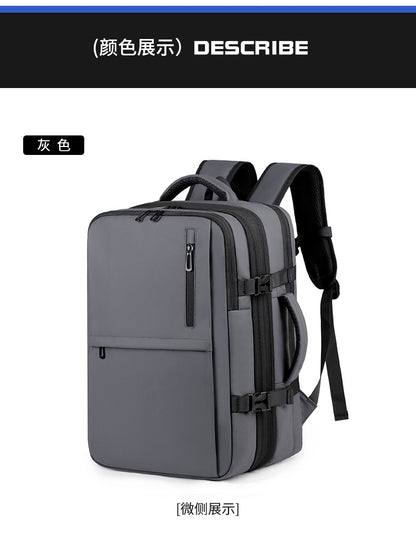 New Men's Backpack Vacuum Compression Backpack Multifunctional Computer Bag Large Capacity Expandable Travel Bag