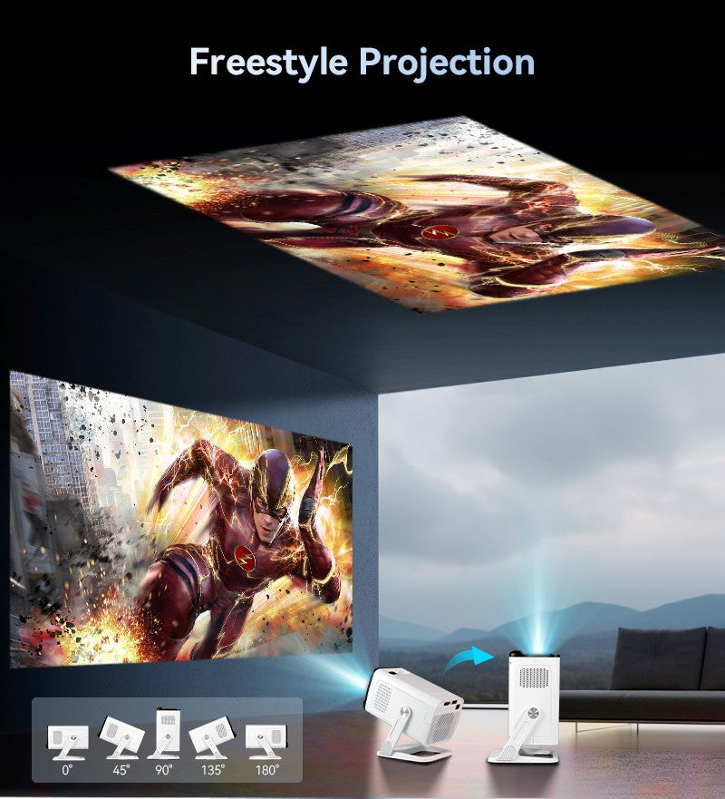 Salange 4K Beamer Projector for Movies Android11 Home Theater Keystone BT5.4 WIFI6 Portable Proyector Daylight HD LED Projetor