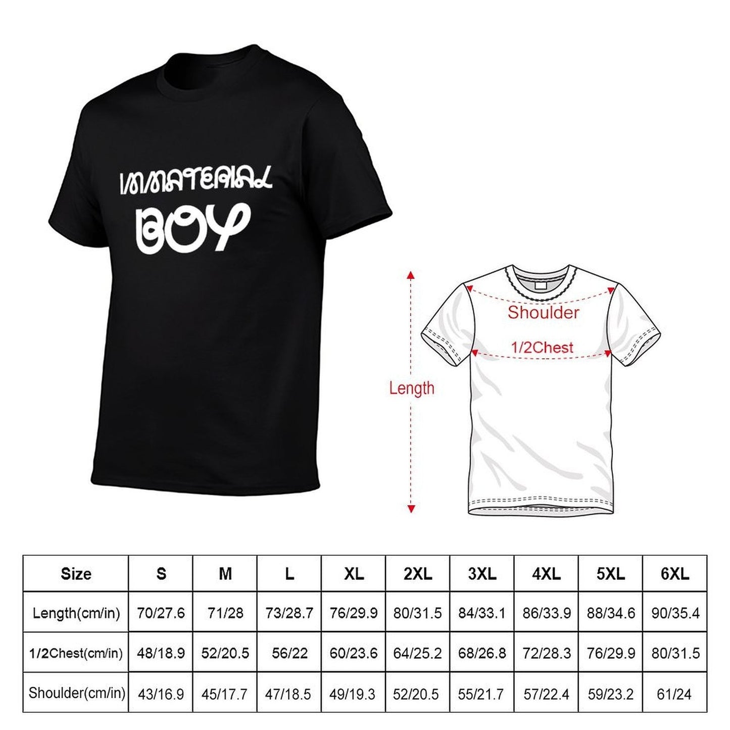 IMMATERIAL BOY T-Shirt t shirt man plain t shirts for man graphic funny T-Shirt