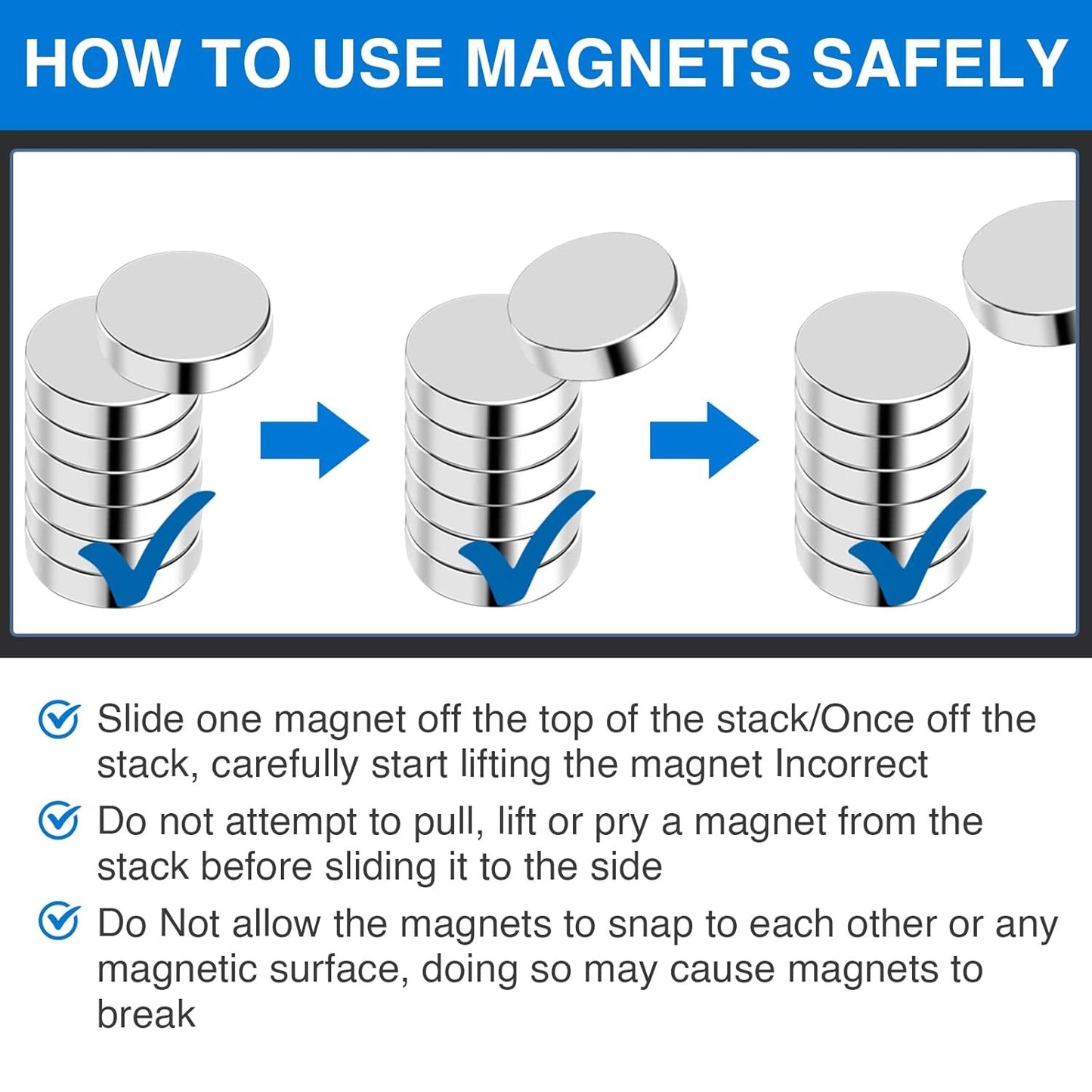 Super Powerful Magnets Strong Disc Magnets for Fridge, DIY, Building, Scientific, Craft,Refrigerator Magnet, 5x2 8x2 10x2 10x3