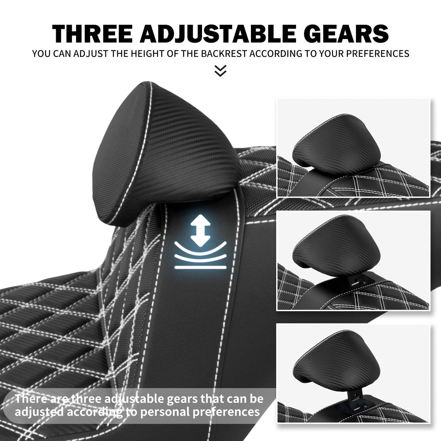 Assento Duplo de Motocicleta com Encosto para Piloto e Passageiro Para Harley Touring FLHR 2024-UP Road Street Glide CVO 2023