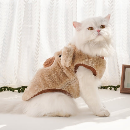 Cute Dog Clothes Winter Vest For Small Dogs Cats Warm Pets Sweater Soft Flannel Puppy Puffer Jacket Dog Accessories Supplies Xxs