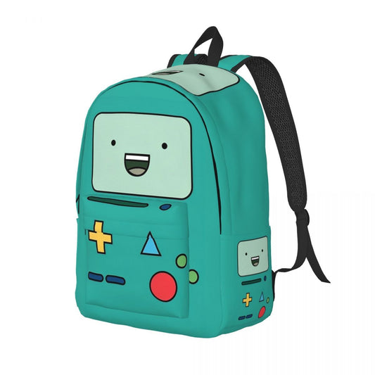 BMO Adventures Time Cartoon Backpack for Men Women Casual High School Work Daypack Laptop Computer Shoulder Bag Sports