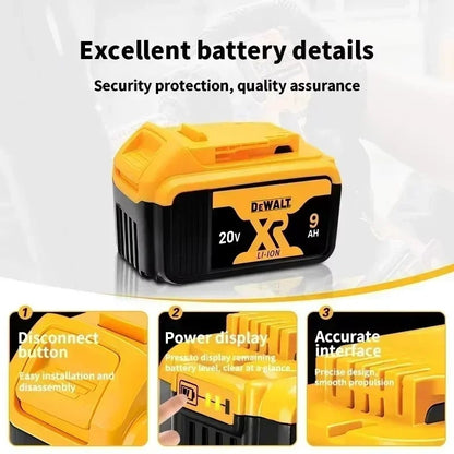 Bateria DEWALT 20V 6AH recarregável de íon de lítio carregador DCB118 Parafusadeira furadeira elétrica sem escovas DCD805 ferramenta elétrica