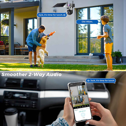 10x Zoom 4G SIM Solar Camera Outdoor 6K 12MP Three Lens HD Night Vision IP Surveillance Camera Security Protection  PTZ CCTV Cam