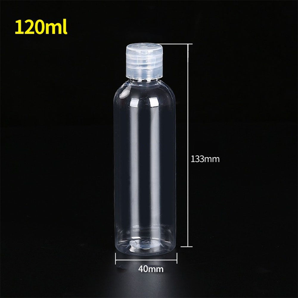 Travel Bottles 15ml 30ml 50ml 100ml 150ml 200ml 250ml 500ml Lotion Bottle Clear Plastic PET Vial Flip Top Cosmetic Container