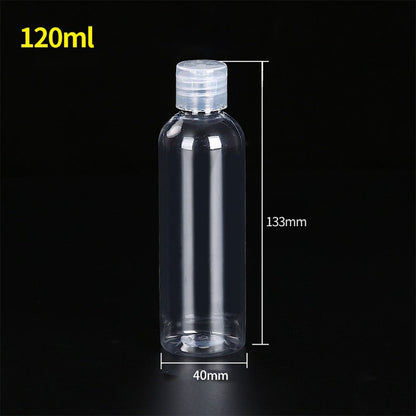 Travel Bottles 15ml 30ml 50ml 100ml 150ml 200ml 250ml 500ml Lotion Bottle Clear Plastic PET Vial Flip Top Cosmetic Container