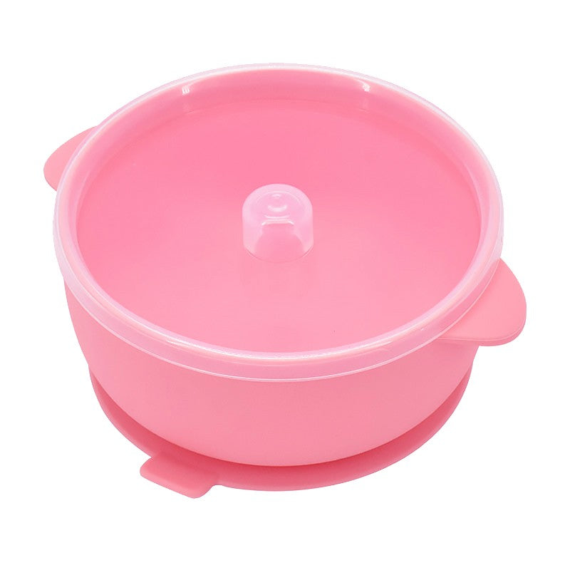 400ML Baby Silicone Bowl With Lid Feeding Tableware Children's Tableware Silicone Plate Set Dishes Kitchenware Baby Plates Bowl