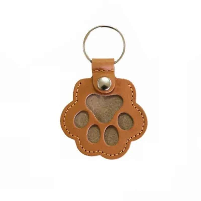 Chaveiro Memorial de Pelo de Animais de Estimação de Couro PU, Relicário de Lembrança para Pelo de Gato e Cachorro, Pingente para Guardar Pelo de Animais de Estimação, Acessórios para Pendurar em Bolsas