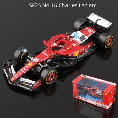 Bburago 1:43 2025 F1 Carro de Liga Modelo Fórmula Corrida Miniatura Brinquedo SF25 RB21 W16 MCL39 Red Bull Mercedes Ferrari McLaren