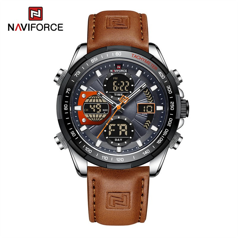 NAVIFORCE Men Military watch Multifunction Chronograph Sports 3ATM Waterproof alarm mode Day And Date Display Male Gifts Clocks