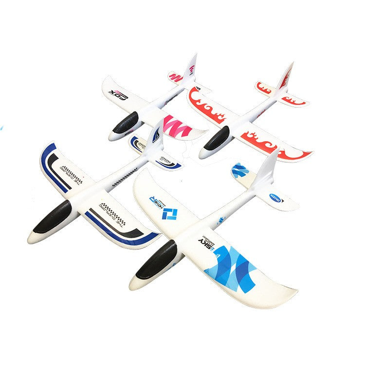 Avião de espuma grande de 36cm x 48cm, planador de avião de arremesso manual, aviões de bolha EPP inerciais, brinquedos de lançamento ao ar livre para crianças e meninos de presente