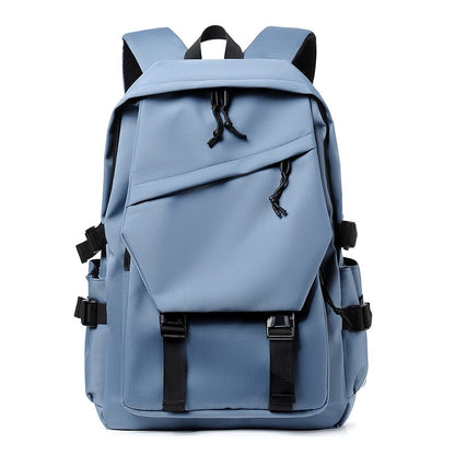 Simple solid color backpack,  travel backpack, plenty of storage space, very suitable for commuting, school, work and going out.
