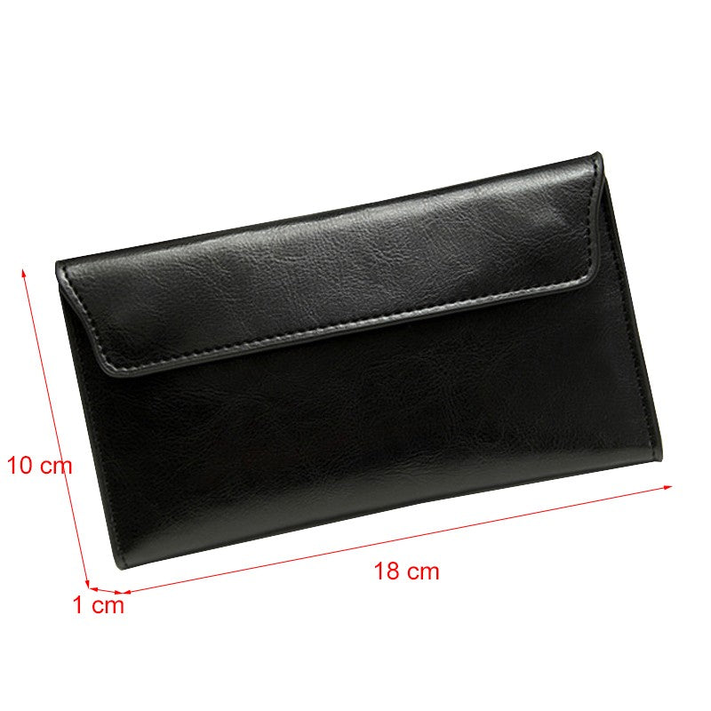 Women Leather Slim Clutch Bag Long Wallet Female Handbag Luxury Genuine Leather Wallets Coin Purses Ladies Card Holder Bolsos