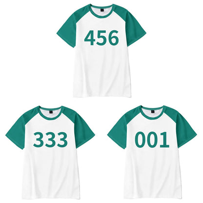 Number Tracksuit Player 456 333 001 Games Disguise Caarnival Party Clothes Calamari Game Cosplay Costume Popular Game Sweatshirt