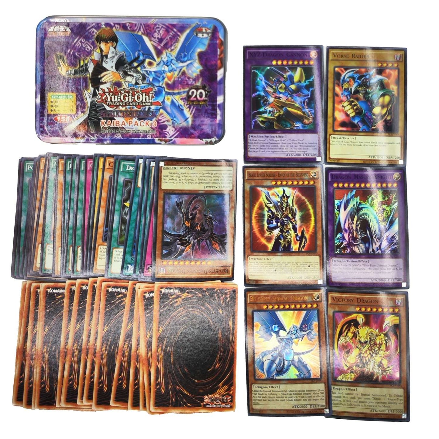 Yu Gi Oh Cards PACK DE DEUS EGÍPCIO Deck de Cartas Inglês TCG Holográfico Dourado Dragão Branco Jogo de Duelo Coleção de Cartas com Caixa de Lata