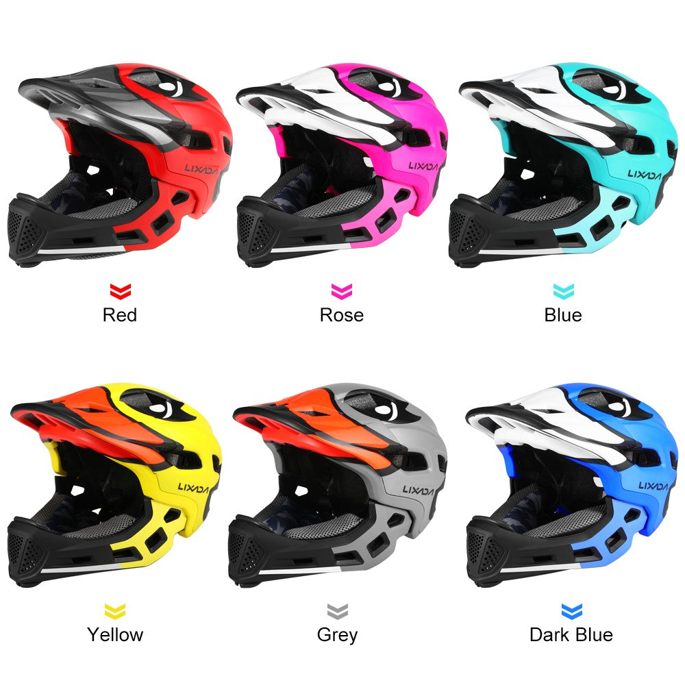 Capacete de bicicleta Lixada infantil destacável de rosto inteiro Capacete infantil esportivo para ciclismo mtb motocicleta skate patins