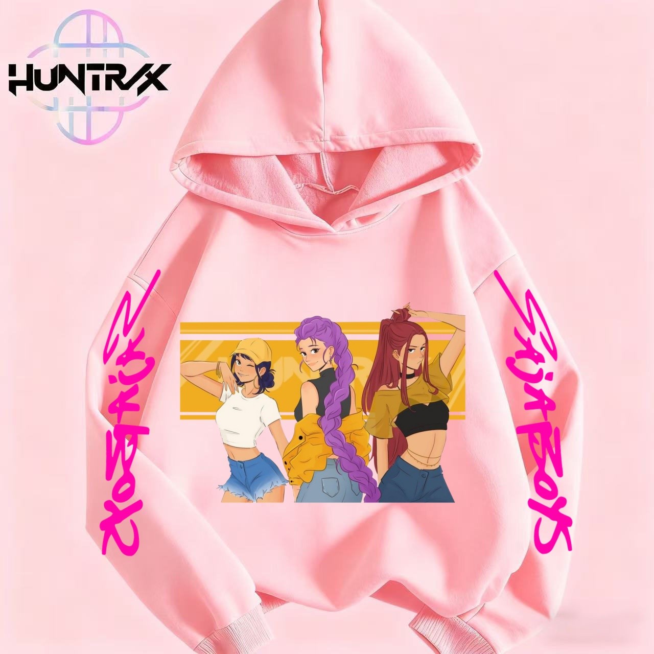 Kpop Demon Hunters Anime Hoodie Woman Clothing Saja Boys Cosplay Cartoon Graphic Sweatshirts Y2k Daily Casual Hooded Pullovers