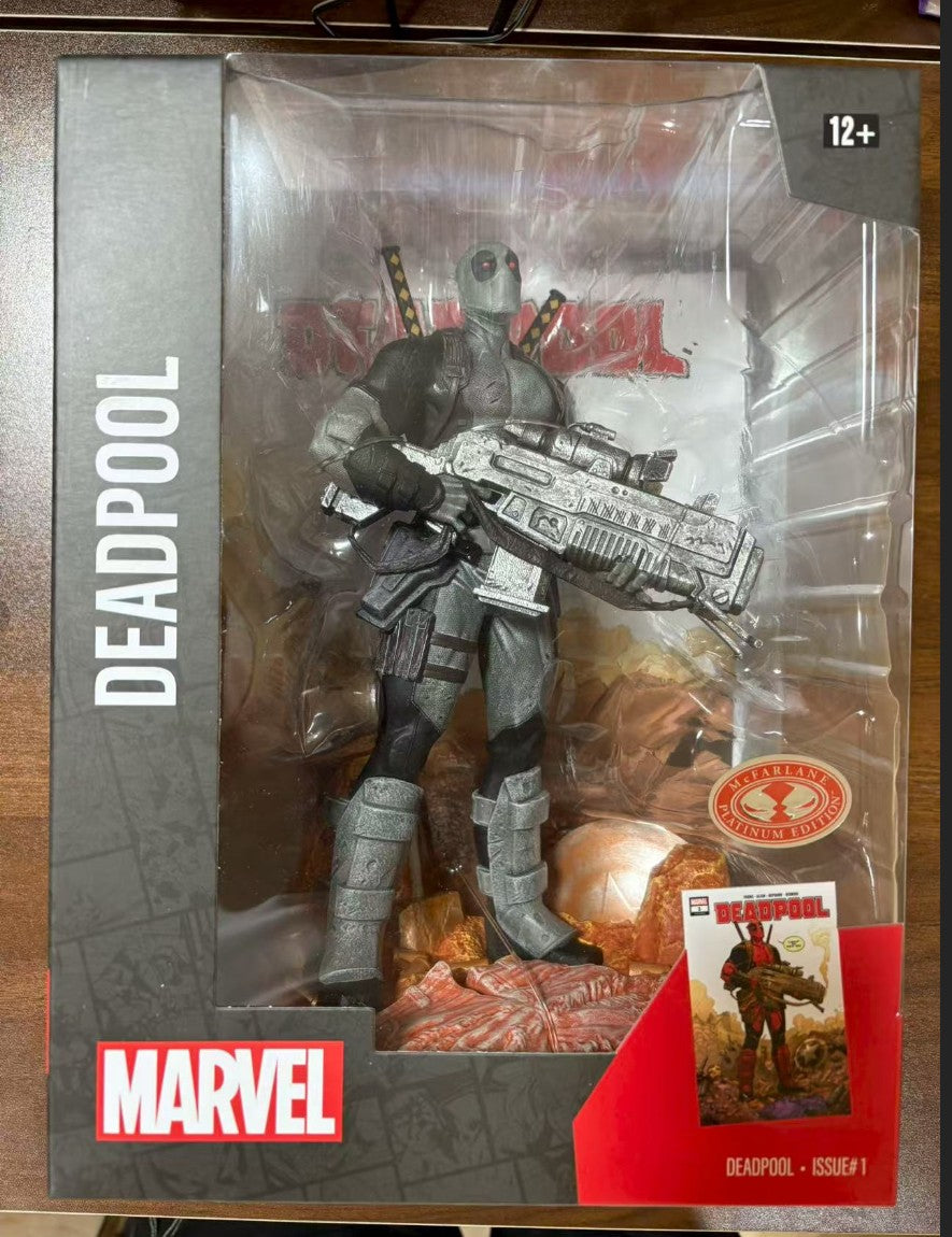 McFarlane Toys Spider-Man (Marvel Tales #223)/Deadpool (Deadpool #1) Figuras Posadas em Escala 1:6 com Cenas Sem Quadrinhos