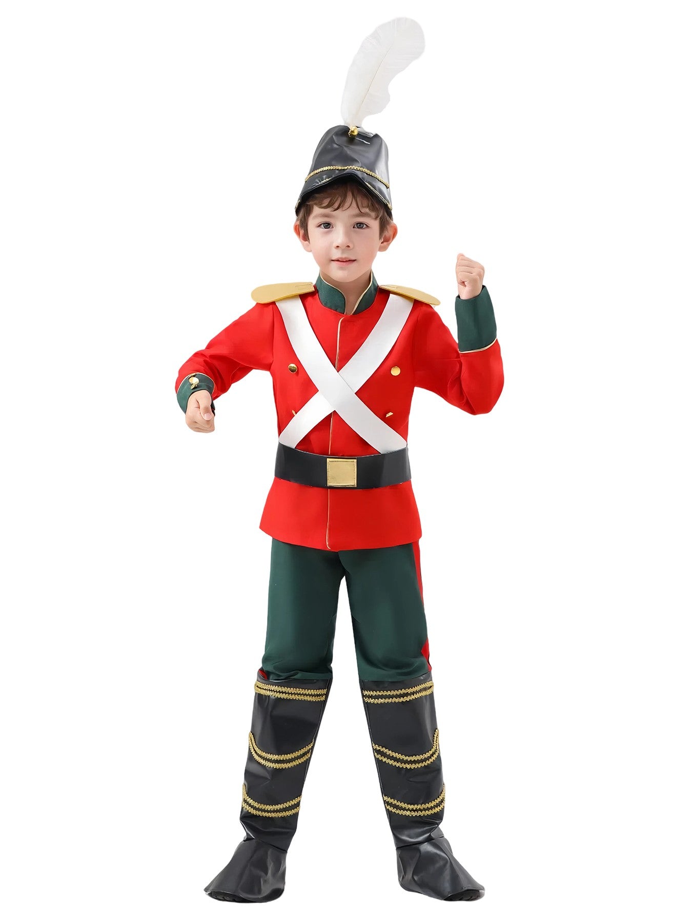 Boys Toy Soldier Costume Halloween Stage Performance Outfit Kids Military Role Play Set  - New Arrival 2025