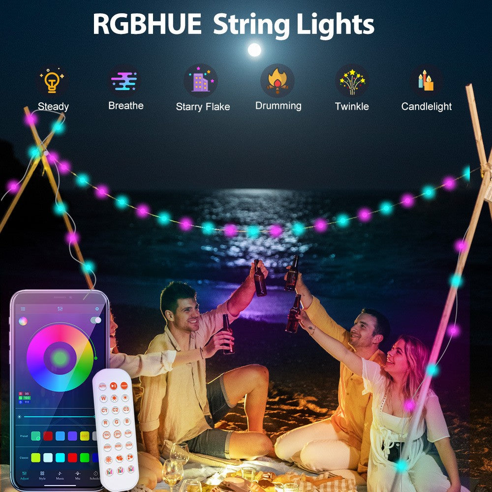 5M/10M/15M/20M Smart LED Light String Fairy Lights For Garden Christmas Halloween Festival Party Decor Outdoor Indoor