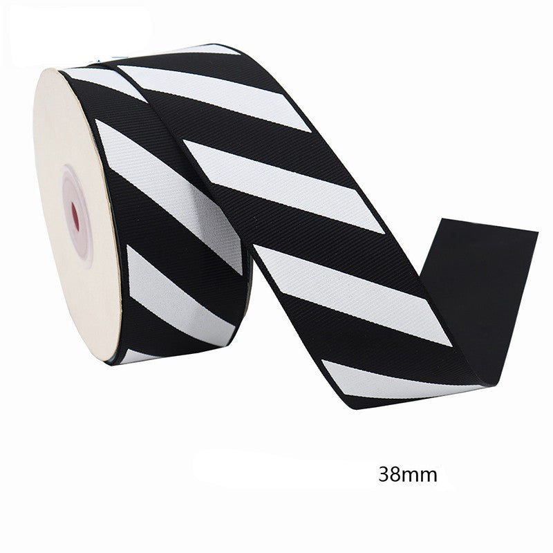Diagonal Striped Thread Ribbon, 10 Yards Carnival Gift Box Packaging Ribbon for Holiday Scene Christmas Decoration