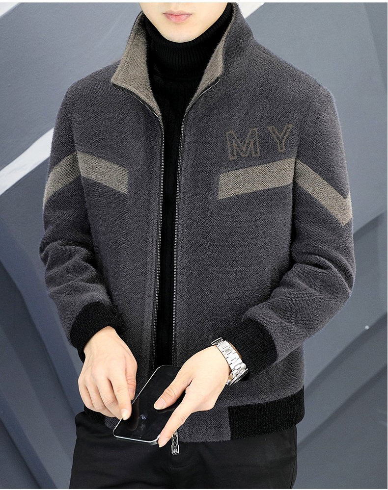 Autumn/Winter Men's Wool Blends Jacket Short Korean Short Casual Business Woolen Coat Thick Warm Social Streetwear Overcoat