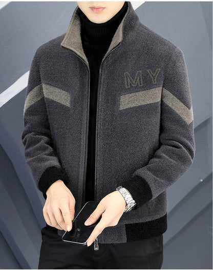 Autumn/Winter Men's Wool Blends Jacket Short Korean Short Casual Business Woolen Coat Thick Warm Social Streetwear Overcoat