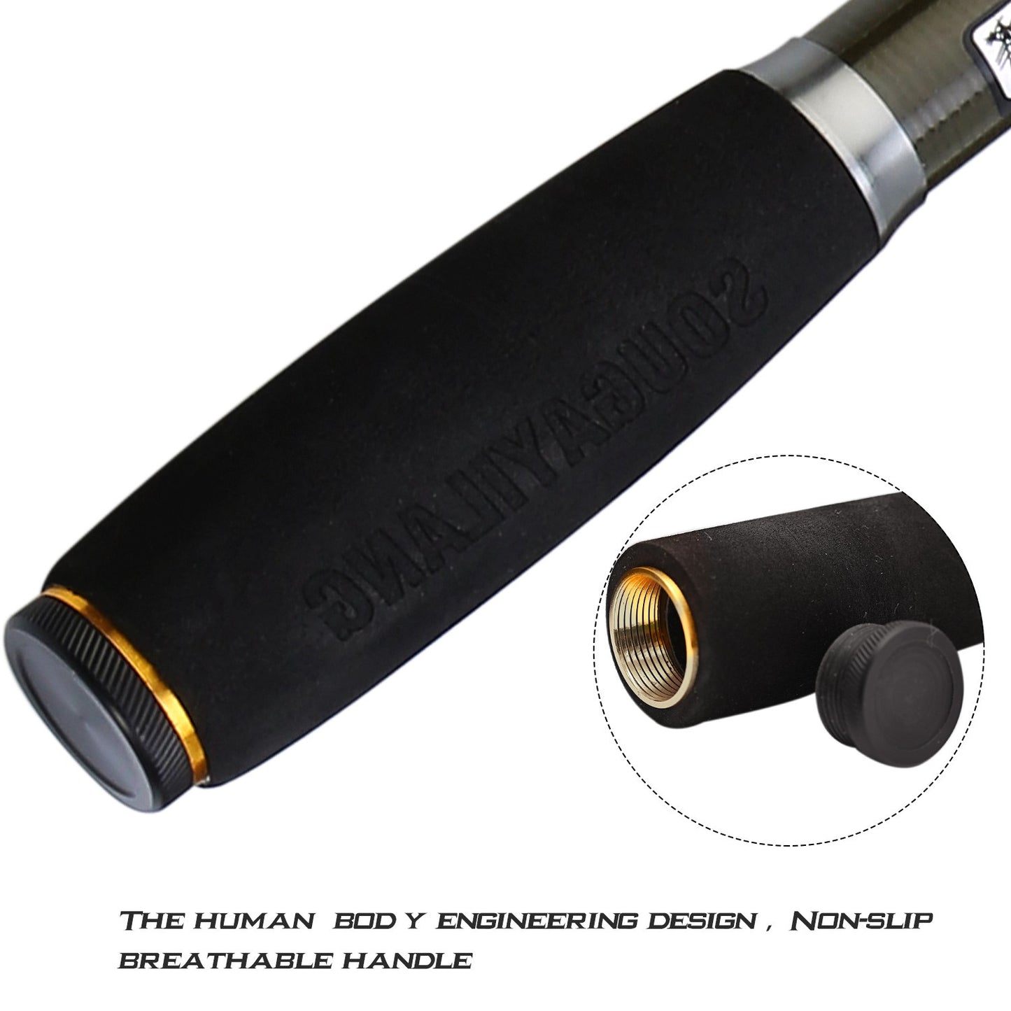 Kit Vara de Pesca Telescópica Sougayilang 1.8-2.7m e Carretilha de Pesca com Carretel de Alumínio de Alta Velocidade 5.1:1 com Linha de Pesca e Bolsa para Iscas