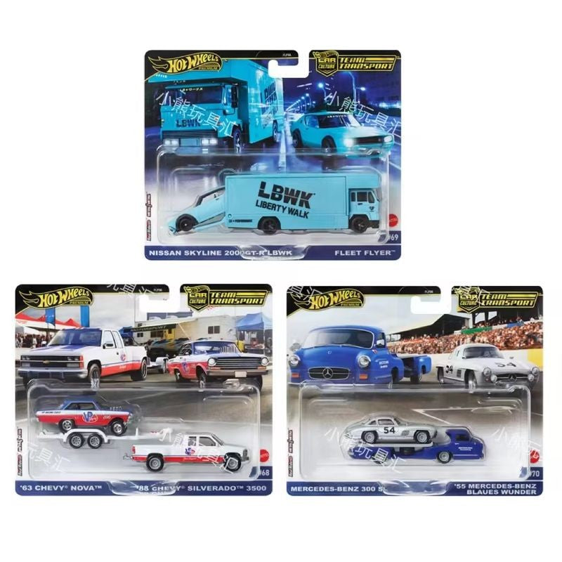 Novos Hot Wheels Legends Tour Team Transport 2025 - Bmw M3 e Hw Rally Hauler Carrinhos de Brinquedo na Escala 1:64 Presentes Infantis para Feriados