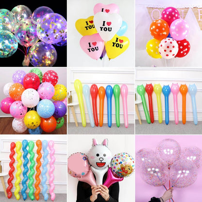 50/100 PcsNo gas pump provided Cartoon Balloons Decoration Helium Inflatable Balloons Animal Duck Rabbit Balloon Party Decor