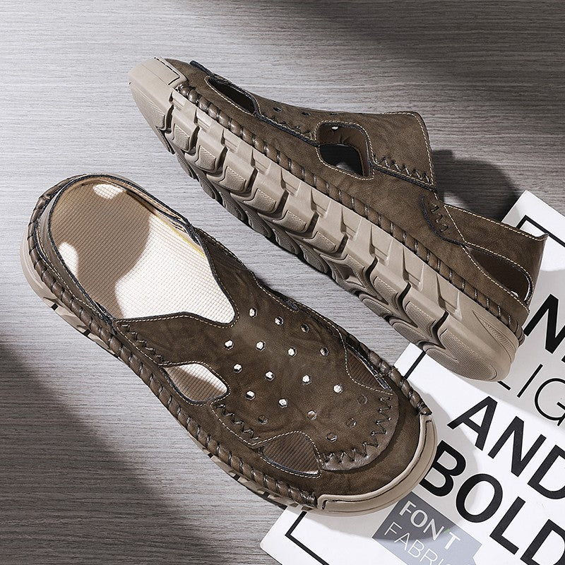 New Summer Outdoor Sandals for Men Luxury Brand Beach Shoes Anti-Slip Man Hiking Sandals Hollow Out Shoes Quick Dry Mens Sandaly