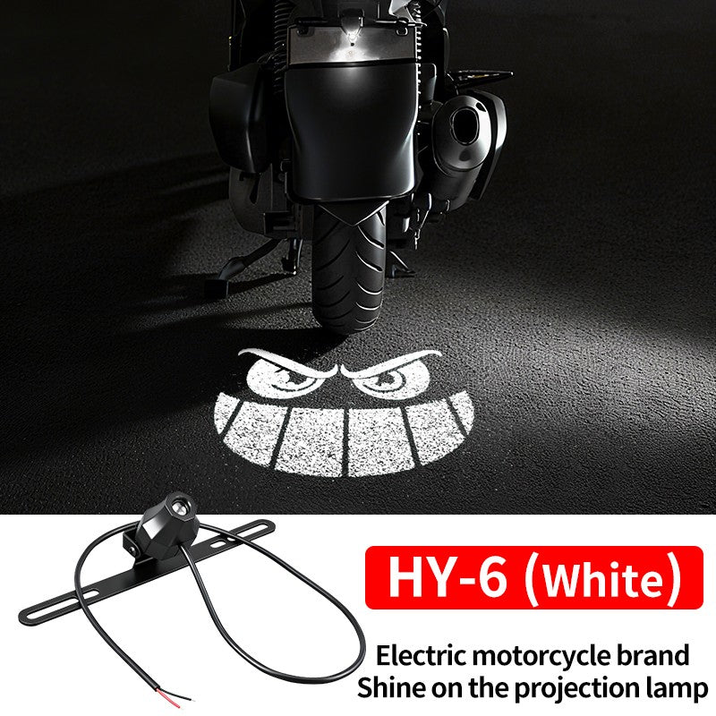 Luz de projeção de motocicleta e veículo elétrico olho de diabo LED de alta definição luz de placa anti-colisão traseira mod