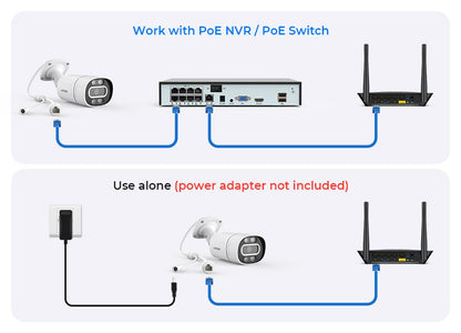 H.View 5Mp 8Mp 4K Ip Camera Poe Ai Face Detection  Cctv Security Cameras H.265 Outdoor Audio Video Surveillance onvif xmeye