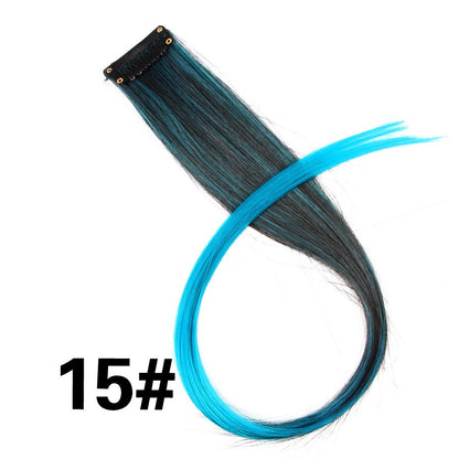 Alileader Aplique de Cabelo Extensão com Clip 57 Cores Ombre Liso Extensão de Cabelo com Clip em Apliques Peças de Cabelo de Fibra de Alta Temperatura