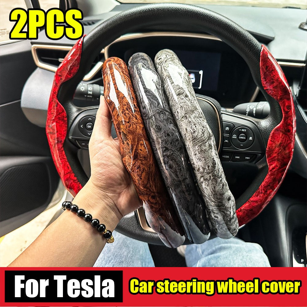 Para Tesla Model 3 Y Capa de Volante de Couro Luxo Antiderrapante Confortável Durável Design Elegante Acessório de Interior de Veículo