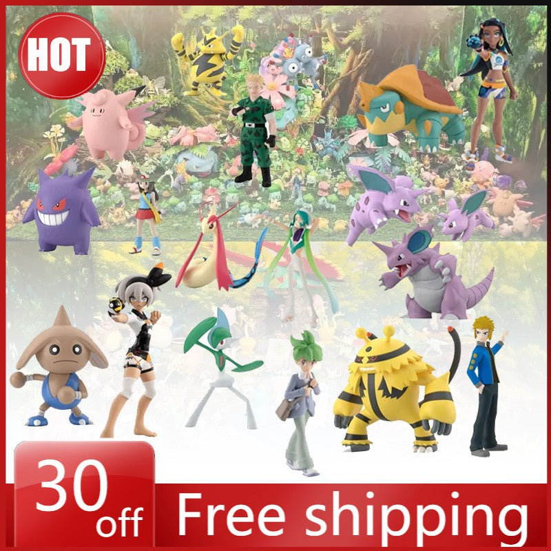 In Stock Pokemon Action Figure Ectoplasma Electabuzz The World of Proportions Anime Model Desktop Ornament Children Toys Gifts