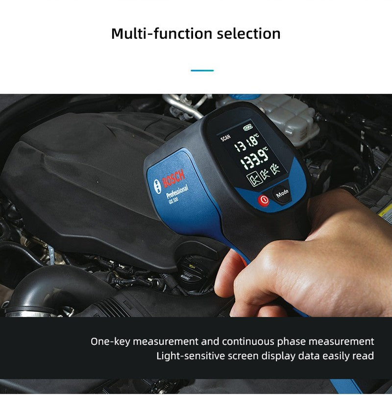 Detector de Temperatura por Infravermelho Bosch GIS500 -30°C~+500°C Termômetro Digital a Laser de Alta Precisão Medição Contínua