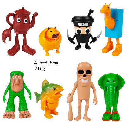 Boneco de brinquedo italiano Brainrot Tung Sahur Tralalero Tralala Figuras Bombardino Crocodilo Shimpanzini Bananini Decoração de modelo Boneca Presente
