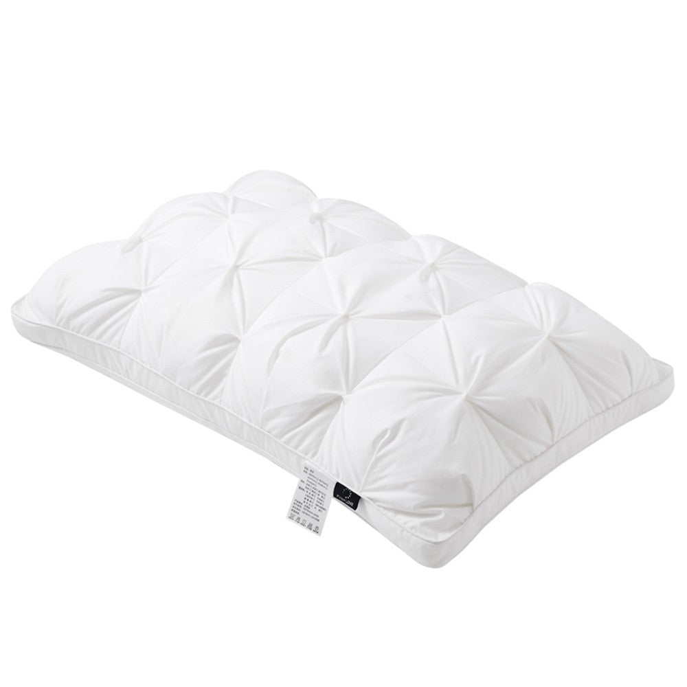 Sondeson Luxury White 100% Goose Down Pillow Down-proof King Queen 100% Cotton Bedding 3D Style Rectangle Pillows For Sleep Gift