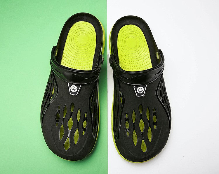 2023 Summer Beach Sandals Non-Slip Breathable Men's EVA Clogs Sandals Trendy Garden Holes Shoes Men Flip Flops