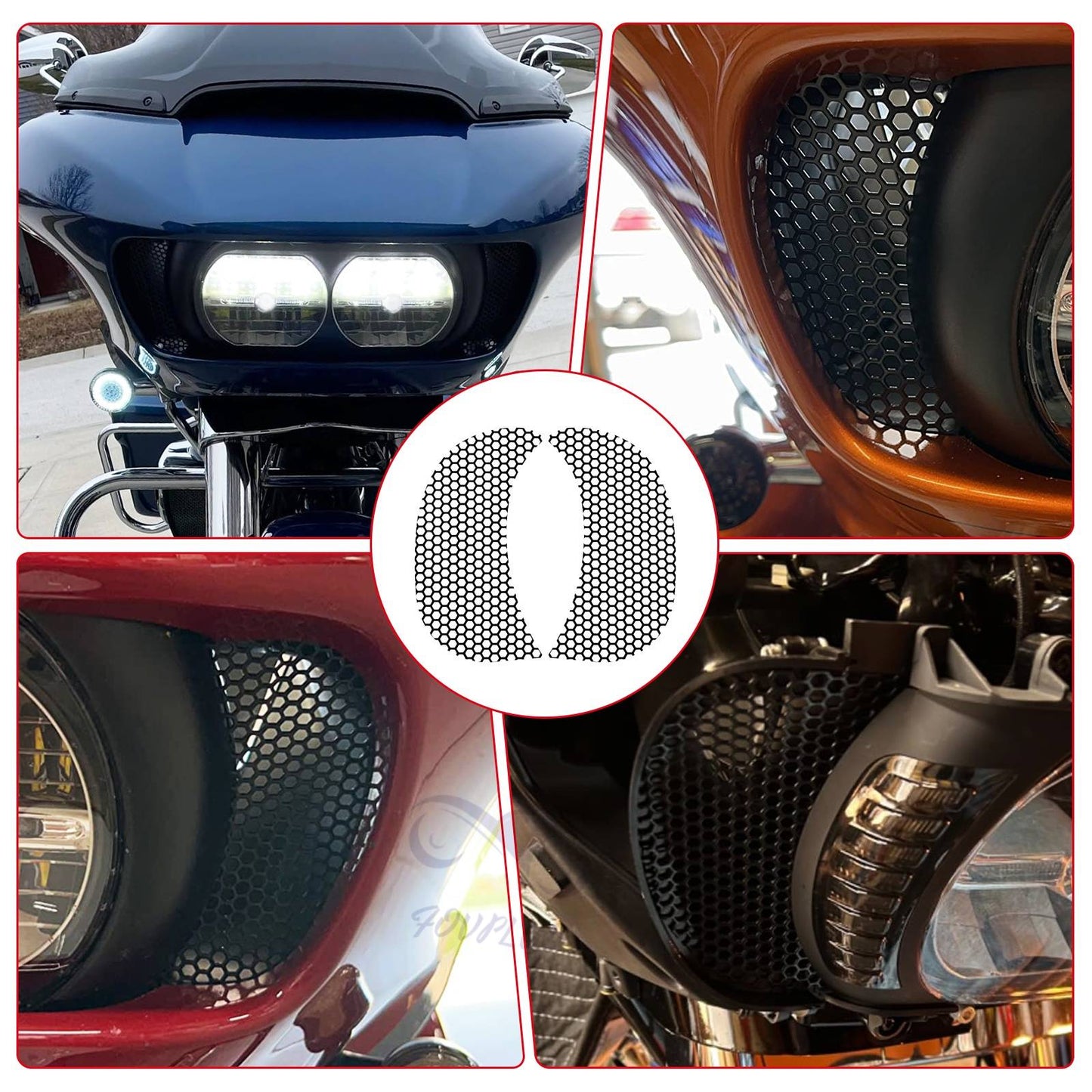Tela de ventilação lateral da carenagem para motocicletas Harley Davidson Road Glide FLTRX Special FLTRXS Glide Ultra 2015-2024